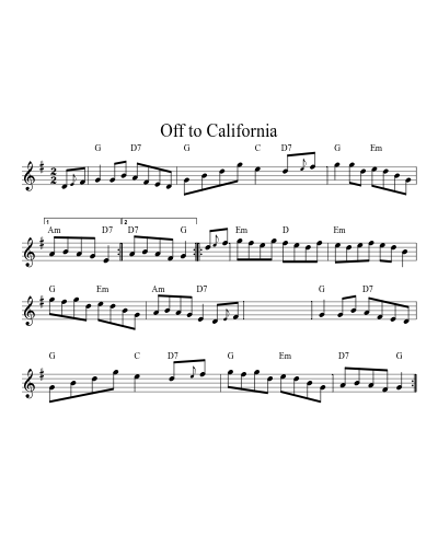 Off to California (Version 13)