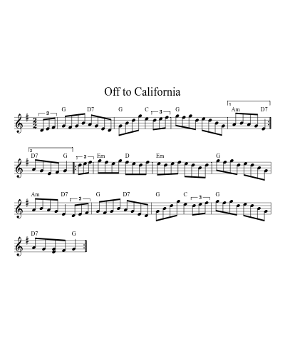 Off to California (Version 15)
