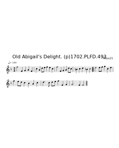 Old Abigail's Delight. (p)1702.PLFD.493