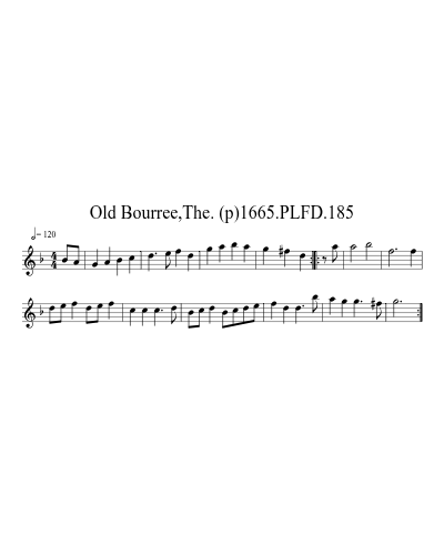 Old Bourree,The. (p)1665.PLFD.185