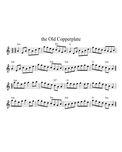 The Old Copperplate (Version 3) sheet music preview