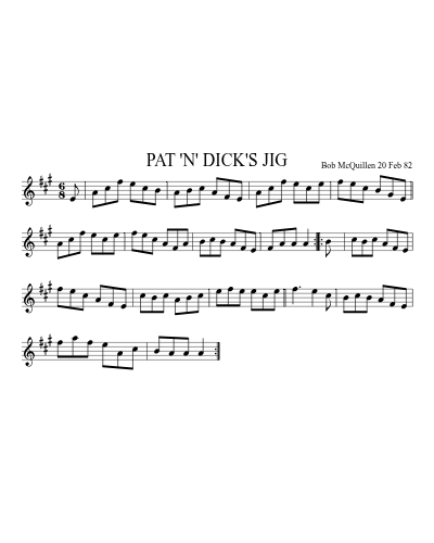 PAT 'N' DICK'S JIG