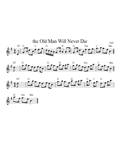 the Old Man Will Never Die (Version 2)