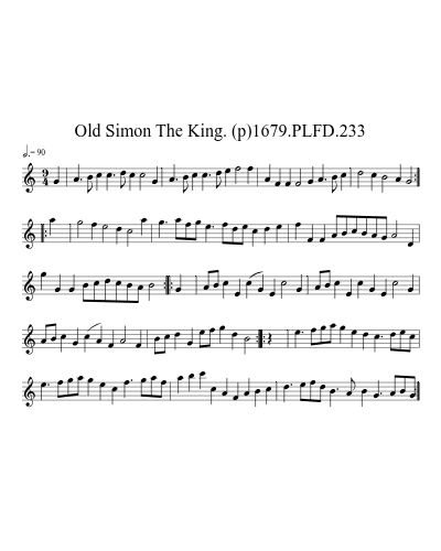 Old Simon The King. (p)1679.PLFD.233