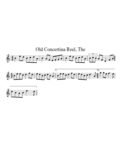 Old Concertina Reel, The