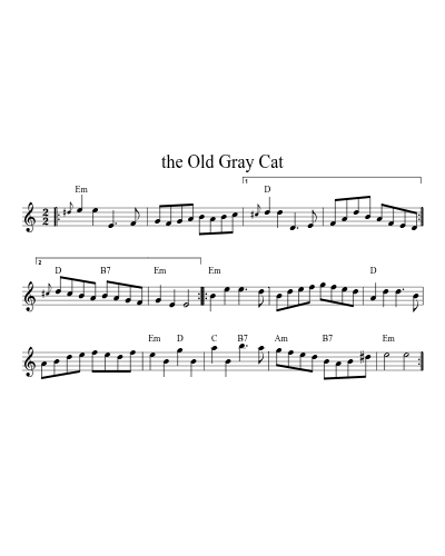 the Auld Grey Cat (Old Gray Cat)