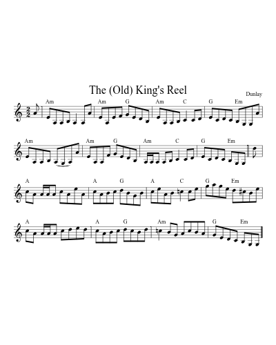 The (Old) King's Reel preview