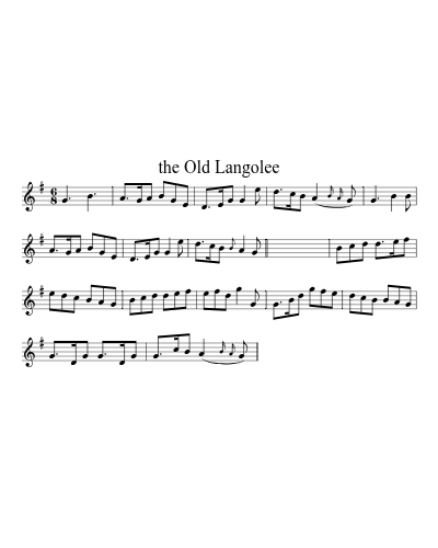 The Old Langolee (Version 3) sheet music preview