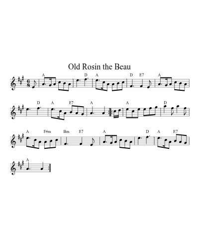 Old Rosin the Beau (Version 2) sheet music preview