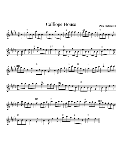 Calliope House (Version 4) sheet music preview