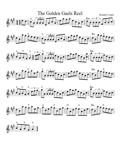 The Golden Gaels Reel sheet music preview