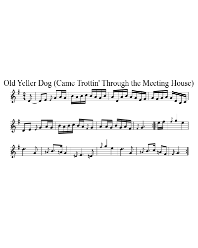 Old Yeller Dog (Came Trottin' Through the Meeting House) (Version 3) preview