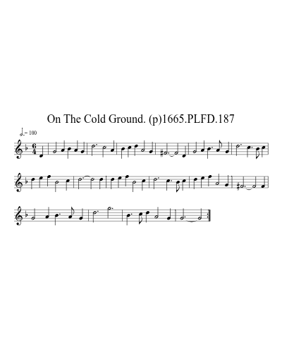 On The Cold Ground. (p)1665.PLFD.187