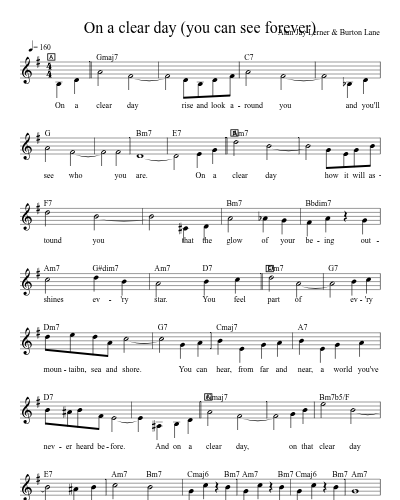 On a clear day (you can see forever)