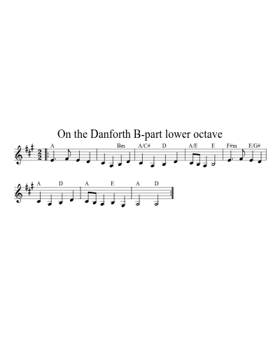 On the Danforth B-part lower octave