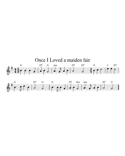 Once I Loved a maiden fair (Version 3)