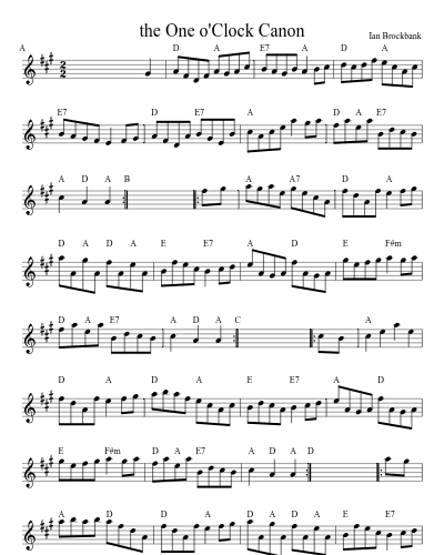 the One o'Clock Canon preview