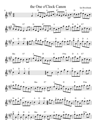 the One o'Clock Canon (Version 3) preview