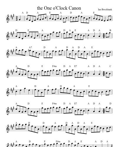 the One o'Clock Canon (Version 4) preview