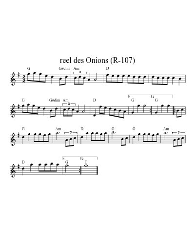 reel des Onions (R-107)