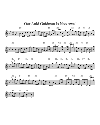 Oor Auld Guidman Is Noo Awa' (Version 3)