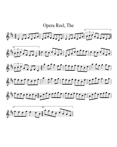 Opera Reel, The (Version 2) sheet music preview