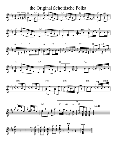 the Original Schottische Polka (Version 2) sheet music preview
