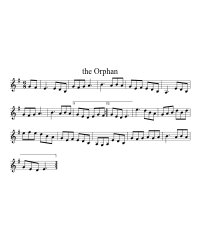 The Orphan (Version 5) sheet music preview