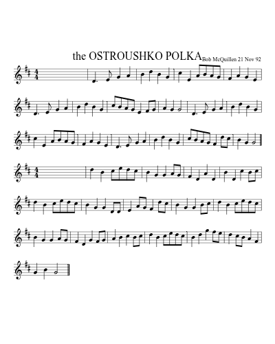 the OSTROUSHKO POLKA (Ostroushko Polka)