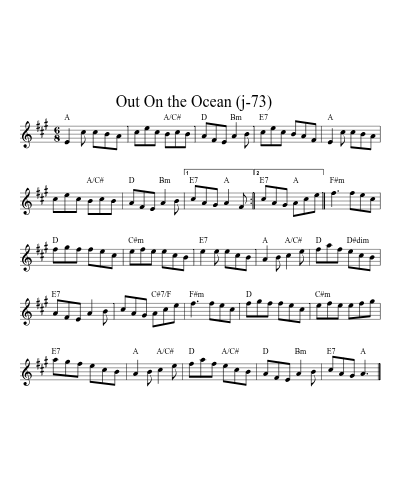 Out On the Ocean    (j-73) preview