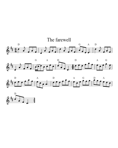 The Farewell (Version 2) sheet music preview