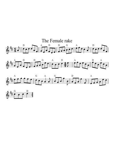 The Female rake sheet music preview
