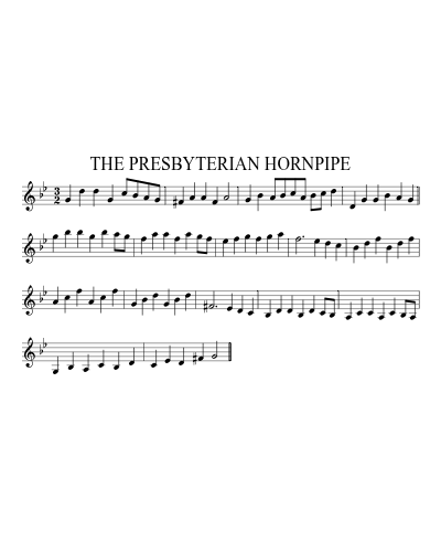 The Presbyterian Hornpipe (Version 2) sheet music preview