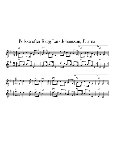 Polska efter Bagg Lars Johansson, J\"arna (Version 2)