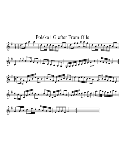 Polska i G efter From-Olle