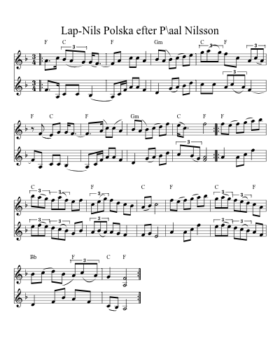 Lap-Nils Polska efter P\aal Nilsson (Version 2)
