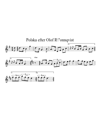 Polska efter Olof R\"onnqvist