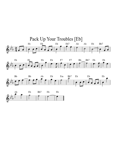 Pack Up Your Troubles    [Eb]