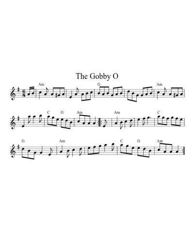 The Gobby O sheet music preview