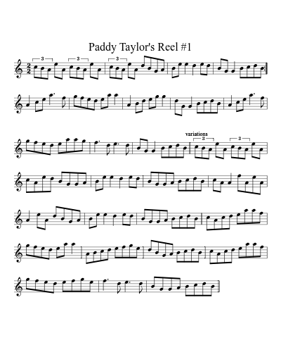 Paddy Taylor's Reel #1 preview