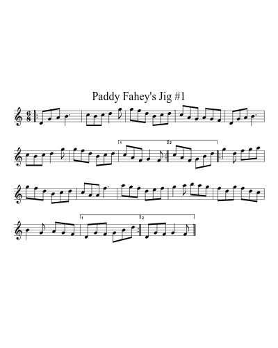 Paddy Fahey's Jig #1 preview
