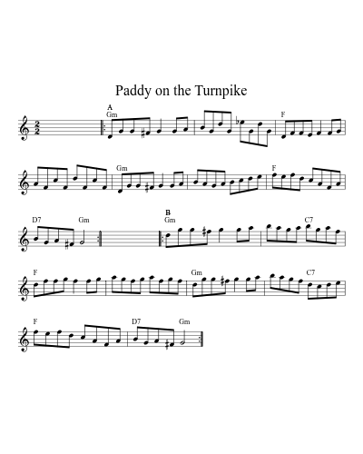 Paddy on the turnpike (Version 10)