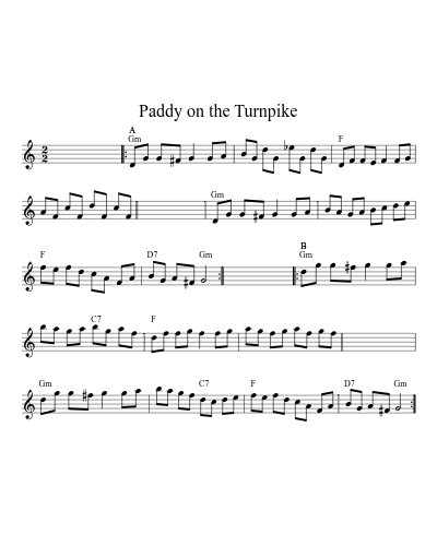 Paddy on the turnpike (Version 13)