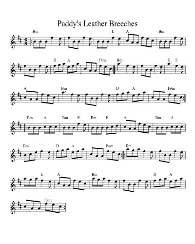 Paddy's Leather Breeches (Version 2)