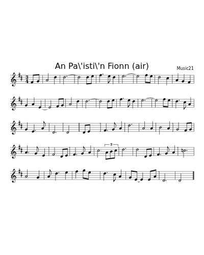 An Pa\'isti\'n Fionn (air)
