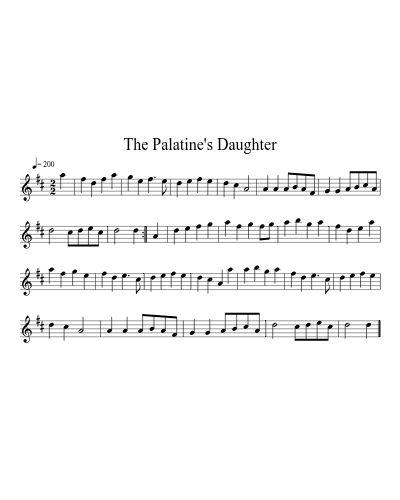 The Palatine's Daughter sheet music preview
