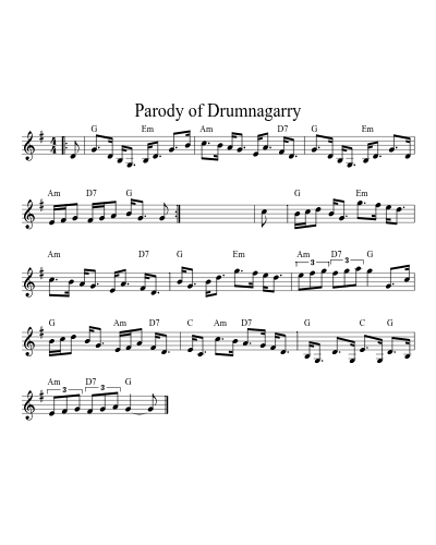 Parody of Drumnagarry (Version 2)