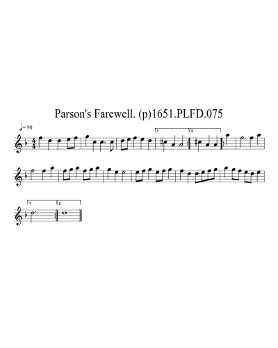 Parson's Farewell. (p)1651.PLFD.075