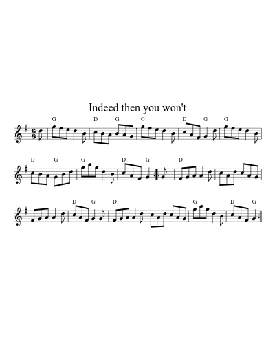 Indeed then you won't