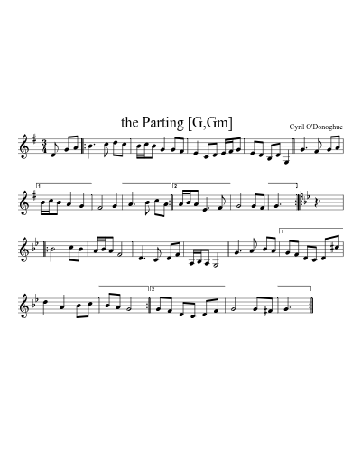 the Parting   [G,Gm]